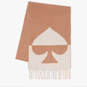 KATE SPADE Wool Cashmere Oversized Scarf  Cream NWT MSRP $149